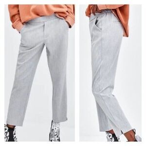 Zara EUC Pull on Suit Office Pants Side Splits Size XS Grey Elastic Waist
